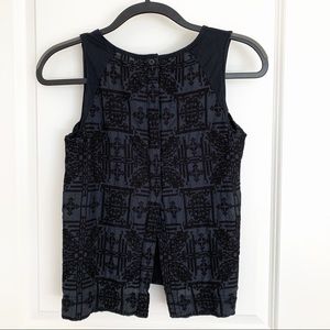 Madewell embroidered back navy tank